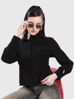 Bene Kleed - Women Black Solid Casual Shirt