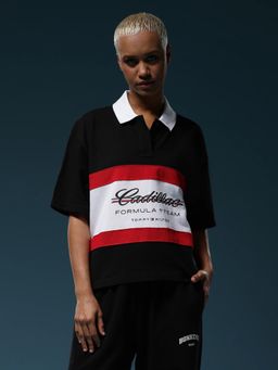 Tommy Hilfiger - F1 Cadillac Striped Relaxed Fit Cotton Polo T-Shirt