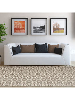 OBSESSIONS - Reflex Geometric Contemporary Bedside Runner Brown