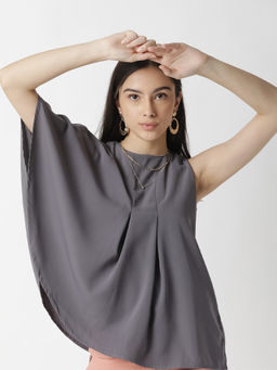 RAREISM - Grey Solid Plain Top