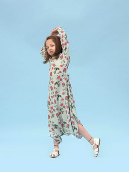 Pasha India - Sage Green Dhoti Jumpsuit for Girls