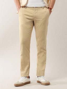 Arrow Sports - Men Beige Twill Slim Fit Trouser