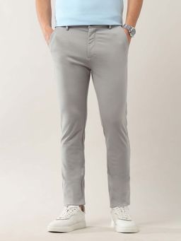 Arrow Sports - Men Grey Slim Fit Mid Rise Trouser