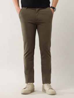 Arrow Sports - Men Brown Slim Fit Mid Rise Trouser