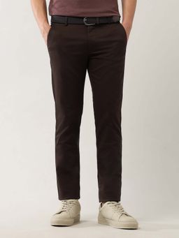 Arrow Sports - Men Brown Twill Slim Fit Trouser