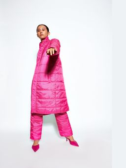 House of Fett - Womens Pink Printed Waist Coat with Pant