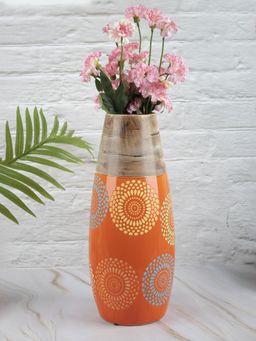 Voncasa - Ceramic Vase in Color - Orange