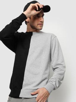 Campus Sutra - Full Sleeve Colorblock Sweatshirt
