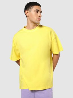 Bewakoof - Men Yellow Solid T-Shirt