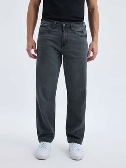 Pepe Jeans - Men Black Relaxed Barrel Fit Mid Rise Jeans