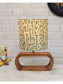 Homesake - Wood Table Lamp Walnut Oblong Savannah