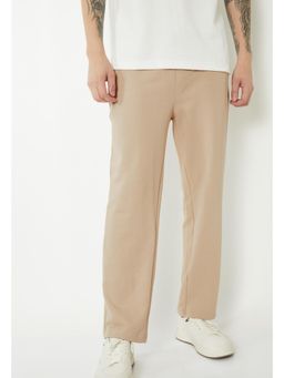 max - Men Beige Solid Track Pant