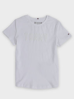 Tommy Hilfiger - Girls Logo Slim Fit Cotton T-Shirt