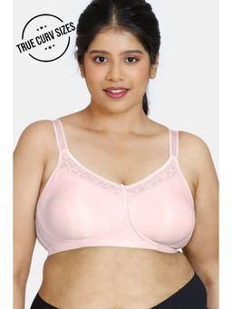 Zivame - True Curve Double Layered Non Wired Full Coverage Minimiser Bra - Pink