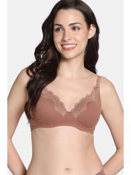 Zivame - Padded Non Wired Medium Coverage T-Shirt Bra - Argan Oil
