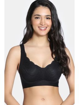 Zivame - Seamless Collective Padded Lace Bra - Black