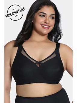 Zivame - True Curve Seamless Collective Padded Non Wired Full Coverage T-Shirt Bra - Black