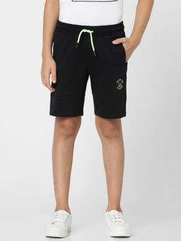 Jack & Jones Junior - Boys Black Cotton Sweatshorts