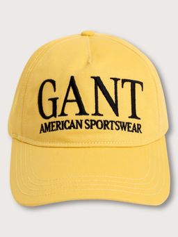 GANT - Men Yellow Embroidered Cotton Snapback Cap
