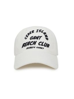 GANT - Men White Embroidered Pure Cotton Baseball Cap