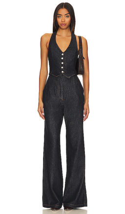 Amanda Uprichard - X Revolve Isadore Denim Jumpsuit