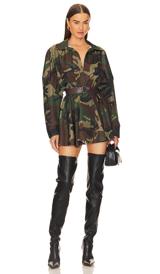 Buy Norma Kamali Oversized Bf Shirt Flared Mini Dress Online