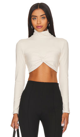 Susana Monaco - Twist Mock Neck Crop Top