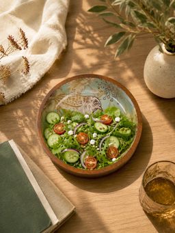 Metalsmith - Elegant Wooden Serve & Decor Bowl-Medium