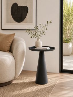 Metalsmith - Designer Metal Cone Side Table For Indoor, Outdoor, Home and Office