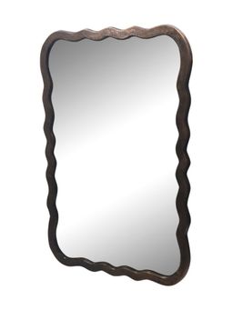 Metalsmith - Modern Metal Wall Hanging Mirror for Bathroom, Wall Decor, Living Room - Brown