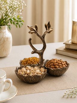 Metalsmith - Copper Dessert Bowl Dry fruit, Serving And Multipurpose Solid Bowl (Gold)