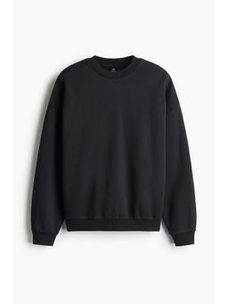 H&M - Men Black Oversized Fit Washed Sweatshirt