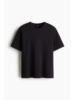 H&M - Men Blue Regular Fit Waffled T-Shirt