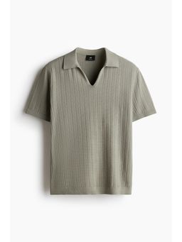 H&M - Men Green Regular Fit Pima Cotton Polo Shirt
