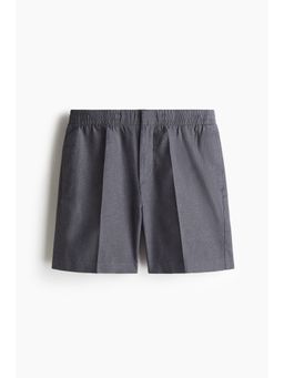 H&M - Men Grey Regular Fit Linen-Blend Shorts
