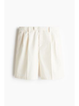 H&M - Men White Relaxed Fit Twill Bermuda Shorts