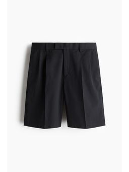 H&M - Men Black Relaxed Fit Twill Bermuda Shorts