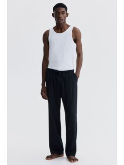 H&M - Men Black Relaxed Fit Poplin Trousers