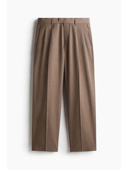H&M - Men Beige Regular Fit Suit Trousers