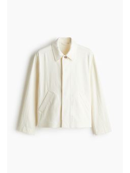 H&M - Men White Regular Fit Linen-Blend Jacket