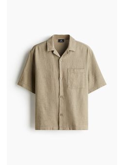 H&M - Men Green Regular Fit Textu Resort Shirt
