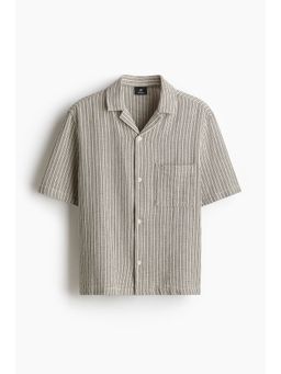 H&M - Men Multi-Color Regular Fit Textu Resort Shirt