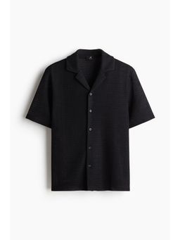 H&M - Men Black Regular Fit Resort Shirt