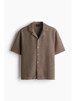H&M - Men Beige Regular Fit Resort Shirt