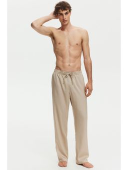 H&M - Men Beige Relaxed Fit Lyocell Pyjamas