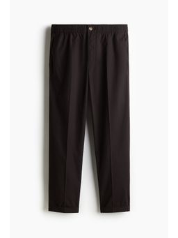 H&M - Men Brown Regular Fit Cropped Cotton Trousers