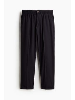 H&M - Men Blue Regular Fit Cropped Cotton Trousers