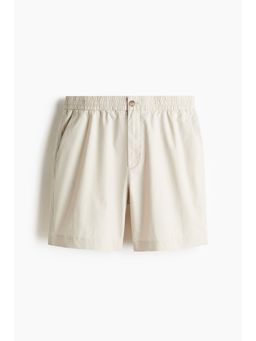H&M - Men Beige Relaxed Fit Poplin Shorts
