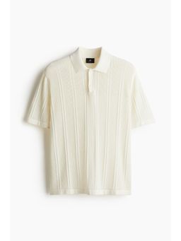 H&M - Men White Regular Fit Polo Shirt
