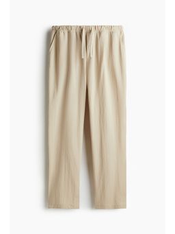 H&M - Men Beige Relaxed Fit Trousers